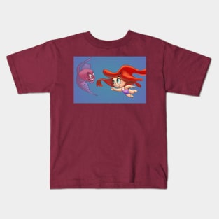 Girl with Fish Kids T-Shirt